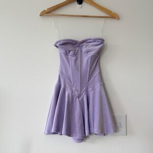 Fashion Nova Lilac Strapless Dress
